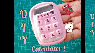 DIY how to make a cute mini calculator with modelling clay 💖 / modelling clay art / easy  tutorial
