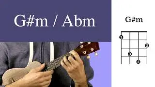 G#m / Abm - UKULELE chords - how to play G sharp / A flat minor chord on uke