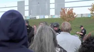 Civil Disobediance Outside WalMart Warehouse in Elwood, Illinois