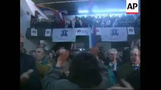 BOSNIA: PALE: ZELEN-KARADZIC AT RALLY