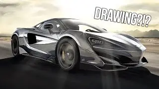 Realistic Car Drawing - MCLAREN 600LT | drawingpat