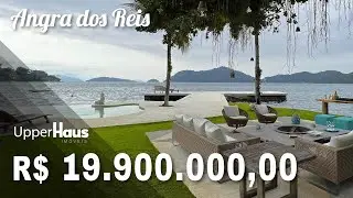 Área de lazer FANTÁSTICA! Mansão pé na areia e decorada à venda em Angra dos Reis.