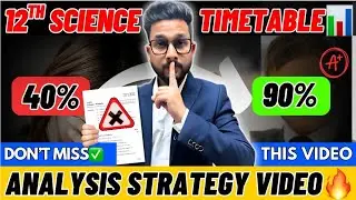 12TH SCIENCE BOARD TIMETABLE ANALYSIS STRATEGY VIDEO🔥 | JR COLLEGE | 