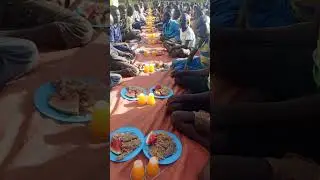 sharing lunch again with another community #shortvideo #food #villagelife #villagefood #africa
