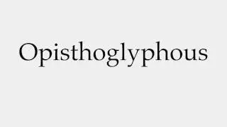 How to Pronounce Opisthoglyphous