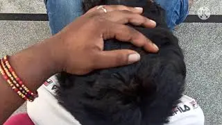 simple massaging by brother/in Telugu/ Telugu nitpicking & hairstyles channel
