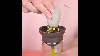 Oil Dispenser Bottle with Barbecue Brush Oil | Bottle and Brush 2 in 1 | Silicone Squeeze Oil Bottle
