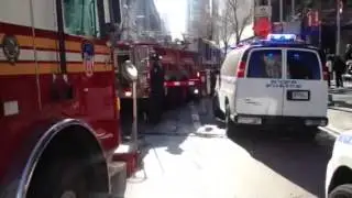 FDNY 3 alarm commercial fire 34th street 8th ave 03/27/14