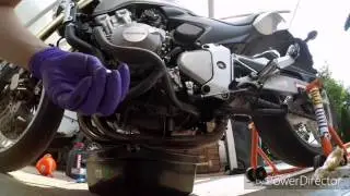 Honda hornet 600 cb600f 2005 oil change DIY