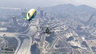 Fly The Atomic Blimp with Helicopter in GTA 5 | Hawkish Gaming