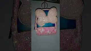 Barbie glittery keychain bag #barbie #pink #glitter #keychain