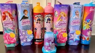 5 hours ASMR Disney Princess Spin & REVEAL surprise DOLLS Unboxing Toys Miraculous Ladybug ‼️