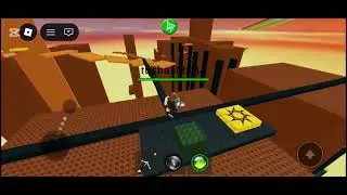 Playing sword Roblox fight on the heights 