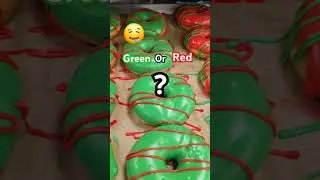 Green or Red? #youtubeshorts #christmas2024 #donuts #tistheseason