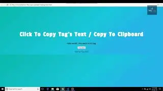 HTML tag's text Copy on click | Copy to Clipboard | tebcode