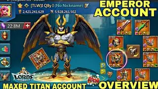 LORDS MOBILE - 1 PIECE EMPEROR STRONGEST MAXED ACCOUNT OVERVIEW OF Q8Y  #lordsmobile