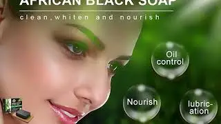 Snail & Bamboo Charcoal Black Soap African Organic Moisturizing Oil Control Facial Soap