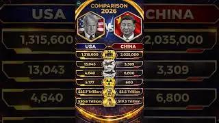 USA vs China Military Comparison 2026 🔥 #Shorts #news #usa #militarycomparison