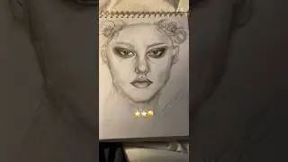 shading practice! ft random pinterest girl. really loving my charcoal pencils&hearts;️ #sketch #charcoal