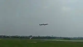 Jaguar fighter aircraft of Indian Air Force taking off for Delhi to salute the Corona Fighters