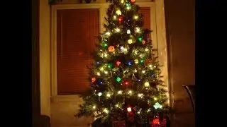 Origami, how to make a Christmas tree light lantern decoration