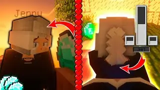 Jenny Tyan Trapped on My Island Under a Glass Dome in Minecraft Skyblock