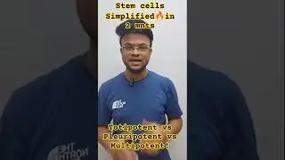 Stem Cells Explained in 2 Minutes | Totipotent vs Pluripotent vs Multipotent | GATE & CSIR NET 🔥