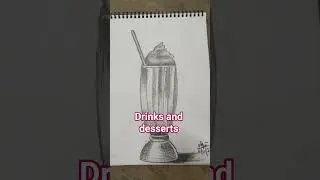 Drinks and desserts/ #newsong #drinks #dessert #drawing #art #candyshop #gallery #aannayaartist0812