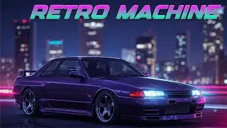 The Neon Droid - Retro Machine / Japanese Car Culture - Street Race - North 80s Rebel Tribute