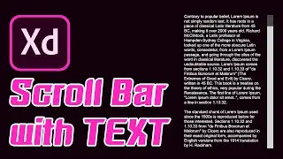Scroll Bar with Text | Adobe XD