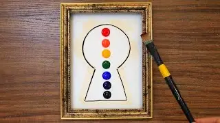 The Keyhole In The Frame｜Mind Blowing Acrylic Painting Step by Step #664｜Satisfying Art
