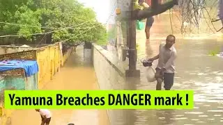 Yamuna river water enters houses in Yamuna Bazar area