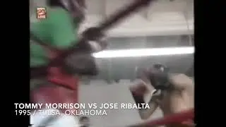 Tommy Morrison cornering Jose Ribalta (Sparring)