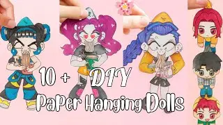 K-pop Demon Hunters | Mira Zoey & Rumi Hanging Paper Dolls | Saja Boys Hanging Dolls | 10 DIY Dolls|