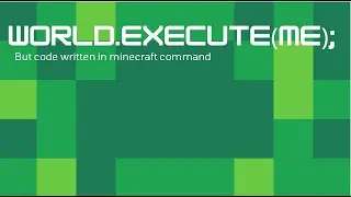 world.execute(me); but in minecraft