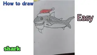 How to Draw A santa shark 🦈 step by step for beginners Easy @SurajJaiswal-wk8ej