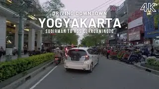 Yogyakarta City 4K - Sudirman to Hos Cokroaminoto - Sunset Drive - Driving Downtown