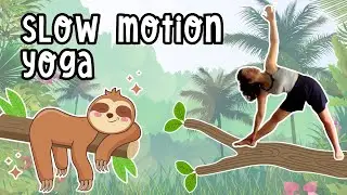 Slow Motion Sloth Yoga 🦥 | 20-Min Mindful Yoga for Kids Tweens & Teens | Calm & Focus Storytime Flow