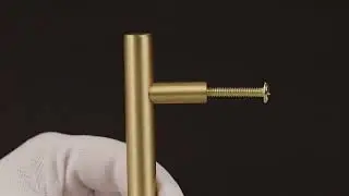 Euro Style T Bar Solid Brass Cabinet Pulls for Cabinet Drawer Dresser Chest And Wardrobe