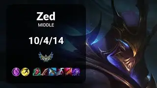 Zed vs Diana MIDDLE - KR CHALLENGER Patch 14.21