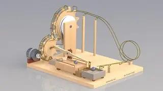 Анимация двухколесного типа мраморного станка в SolidWorks