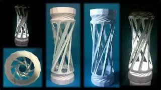 Helix Column 2 Collapsible Section - Paper Lamp