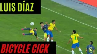 Luis D&iacute;az bicycle kick against Brazil copa america 2021