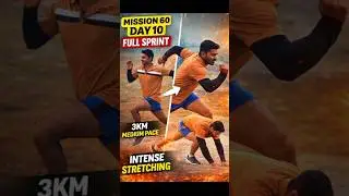3KM RUN + 400M FULL SPRINT 😱 | Mission 60 Day 10 | Army Police Running Motivation 🔥 #running