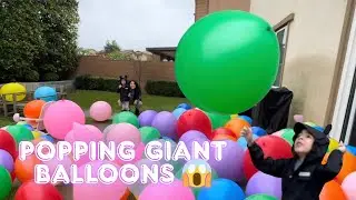 Лопание гигантских воздушных шаров 🎈 😱