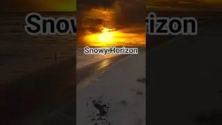 Snowy Road at Sunset | Golden Winter Calm