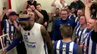 Fagnaðarlæti Ghetto Hooligans eftir sigur á Þór Ak