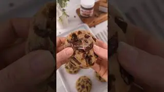 Nutella stuffed brown butter cookies 🍪🤍🌸🍫