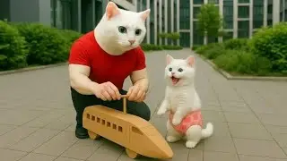 Upgraded Train Turns Into Robot | Poor vs Rich Cat Story | Emotional Moral Animation