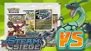 Pokemon Cards - Steam Siege Rayquaza Triple Pack Blister Battle VS ThePokemonEvolutionaries!